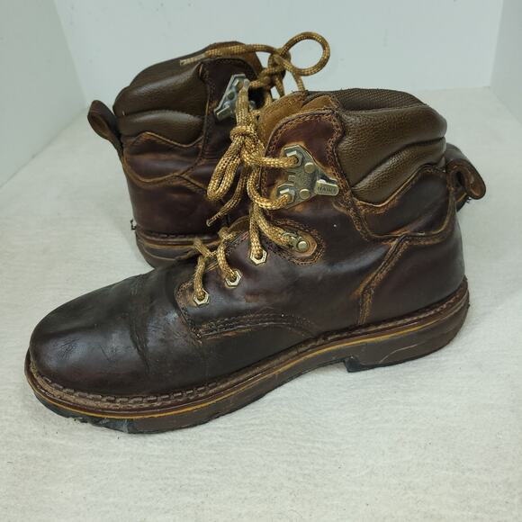 Hawx Boots Mens Sz 13 D Brown Enduro Comp Toe Gorpcore Workwear Leather Shoes main image 14